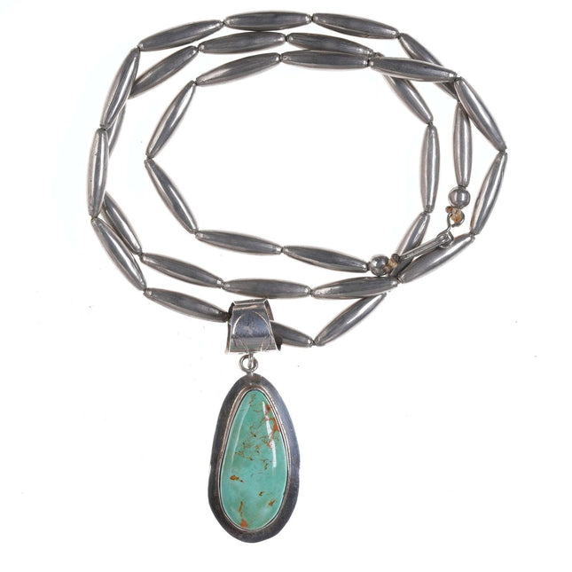 Vintage Navajo Sterling/turquois necklace/pendant - Estate Fresh Austin