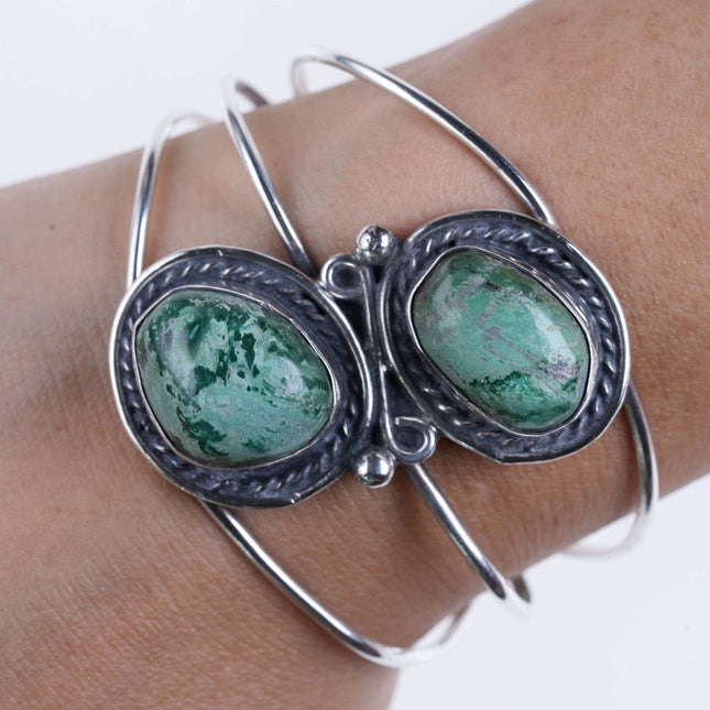Vintage Navajo Sterling/turquoise cuff bracelet n - Estate Fresh Austin