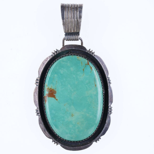 Vintage Navajo Sterling/turquoise pendant - Estate Fresh Austin