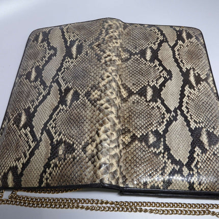 Vintage Python Snake Skin and Leather Evening Bag - Estate Fresh Austin