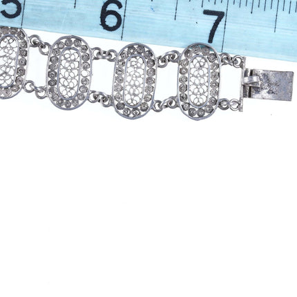 Vintage Silver filigree bracelet - Estate Fresh Austin