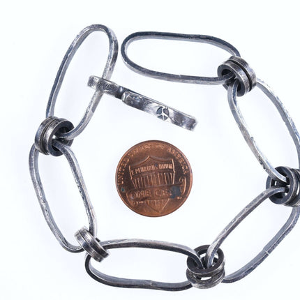 Vintage Southwestern Coin Silver link bracelet - Estate Fresh Austin