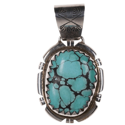 Vintage Southwestern Sterling Turquoise Pendant - Estate Fresh Austin