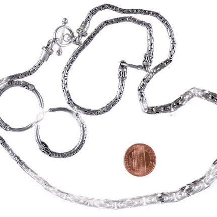 Vintage Sterling byzantine Necklace Earrings and bracelet - Estate Fresh Austin