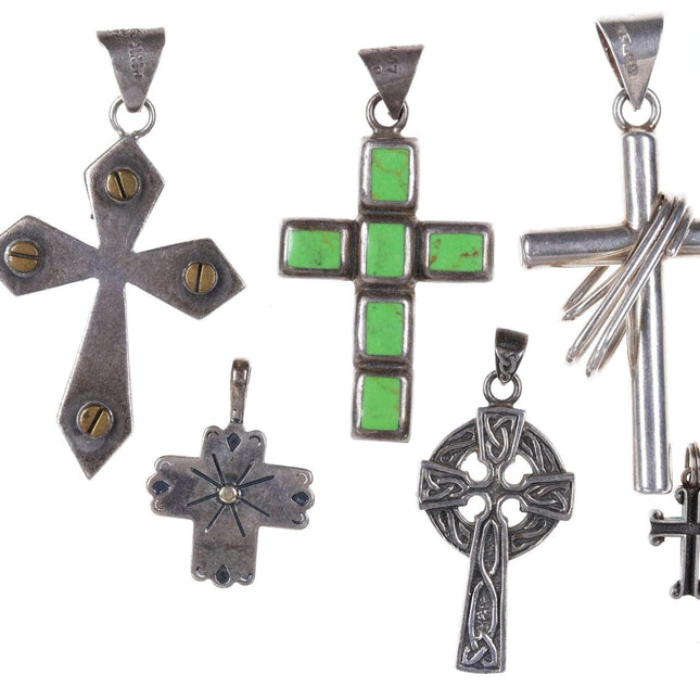 Vintage Sterling cross pendant collection - Estate Fresh Austin