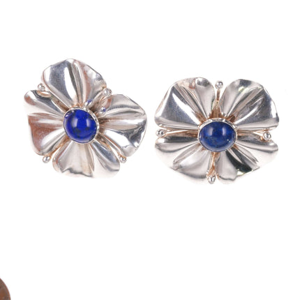 Vintage Sterling Lapis Lazuli earrings - Estate Fresh Austin